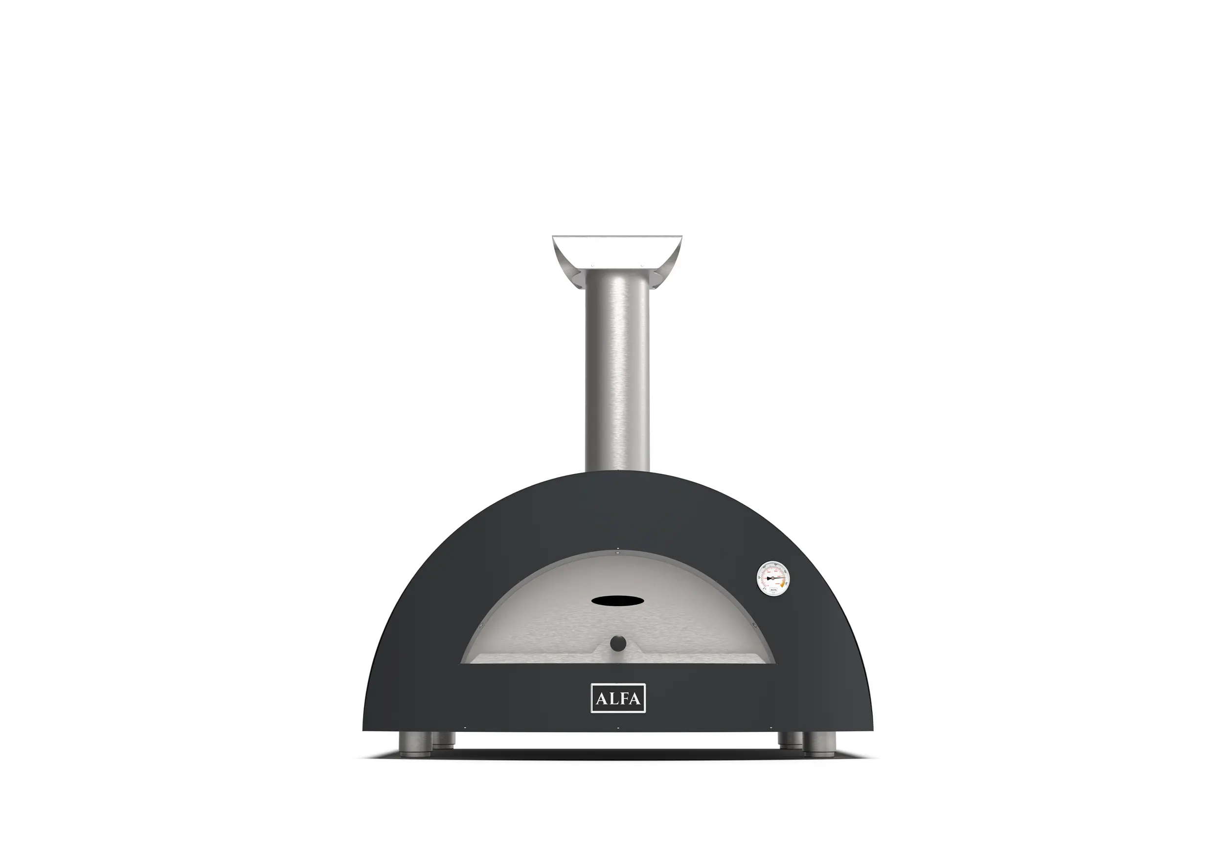 Alfa Forni MODERNO 2 PIZZE Hybrid-Pizzaofen, grau 